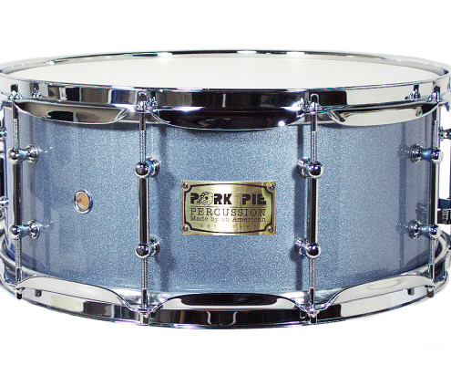 USA Custom Snare: Porcaro Blue Hi-Gloss Snare