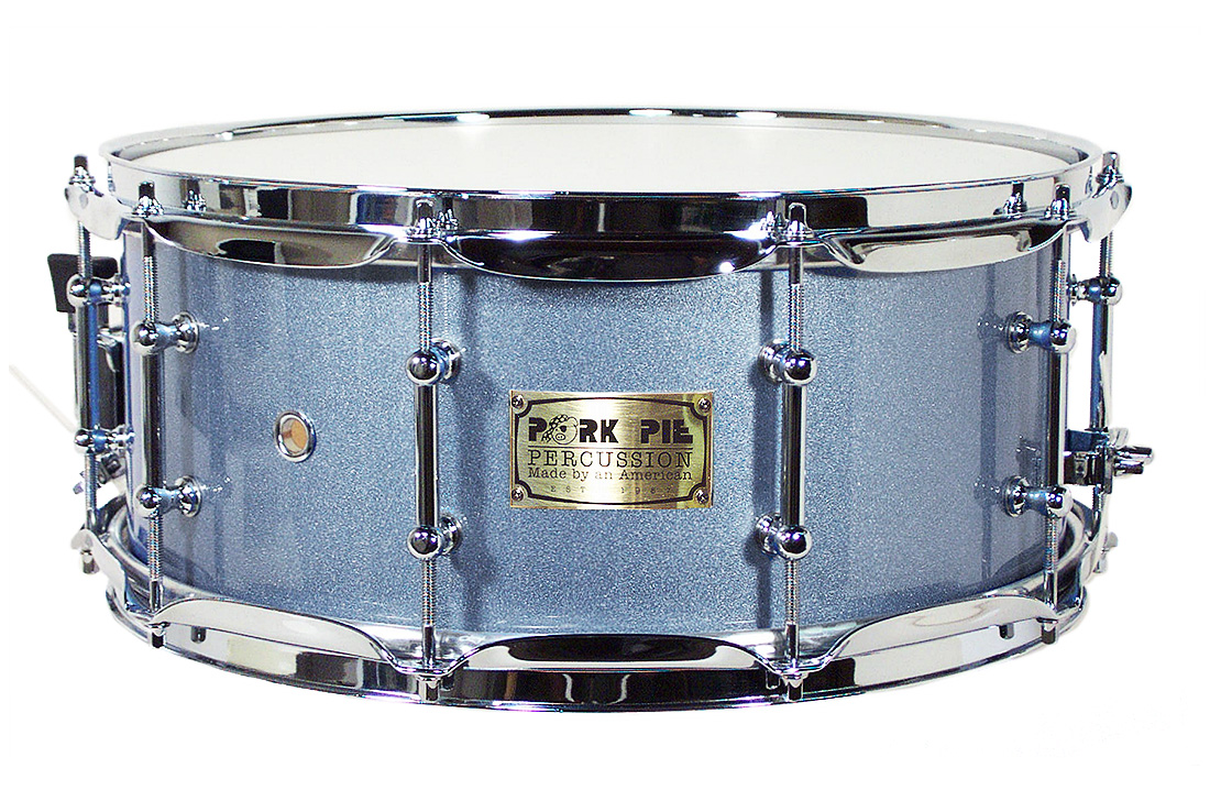 USA Custom Snare: Porcaro Blue Hi-Gloss Snare