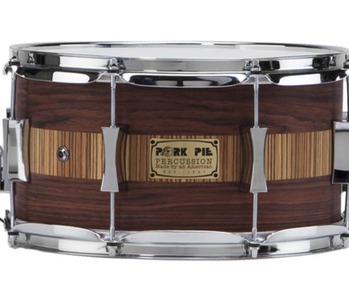 Pork Pie USA Custom Snare: 6.5x14 Rosewood Zebrawood Specialty Snare