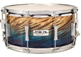 Pork Pie USA Custom Snare: 7x14 Blue Fade Dip Specialty Snare