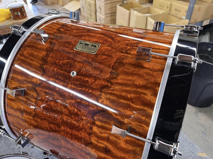 Bubinga Hi-Gloss Bass Drum with Hi-Gloss Finish