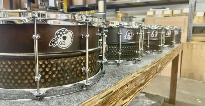 Copper & Hammered Brass Snare Drums